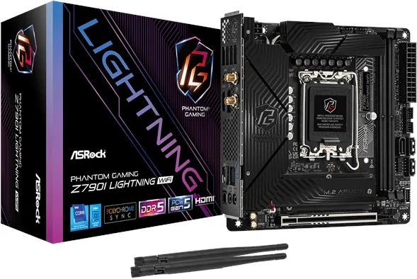 ASRock Z790I PG LIGHTNING WIFI Placa base - Intel Z790 - Intel LGA1700 socket - DDR5 RAM - Mini-ITX
