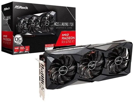 ASRock Radeon RX 6750 XT Challenger Pro OC - 12GB GDDR6 RAM - Tarjeta gráfica