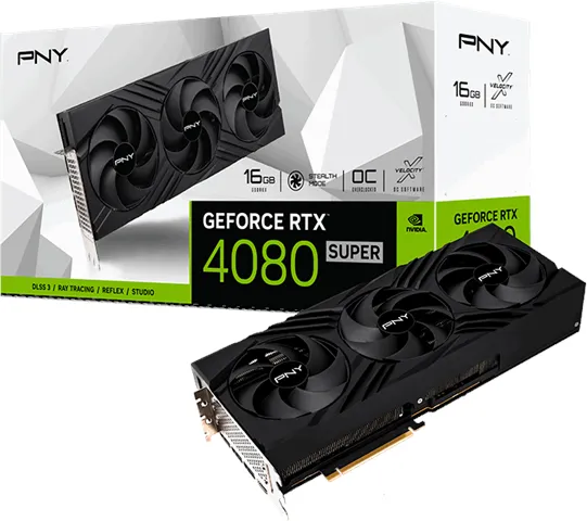 PNY GeForce RTX 4080 SUPER Verto Triple Fan - 16GB GDDR6X RAM - Tarjeta gráfica