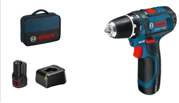 Bosch 12V Taladro Atornillador GSR 12V-15 2X2,0AH 1XGAL 12V-20 BAG