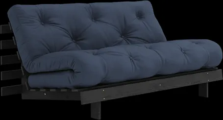 Karup Design Roots Sofá cama con colchón Roots 160x200 Azul marino/Lacado negro